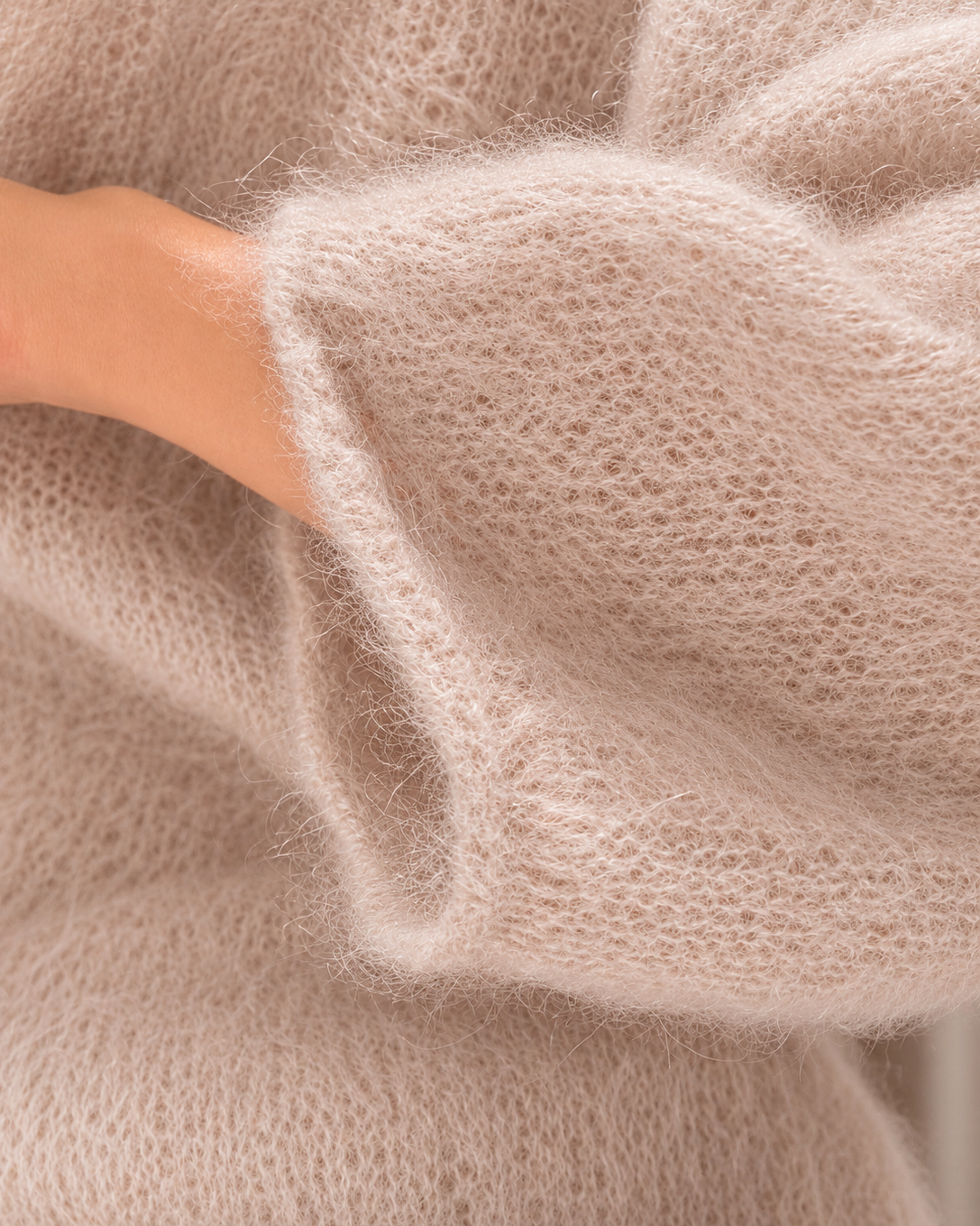 SABRINA KID MOHAIR -  beige neule